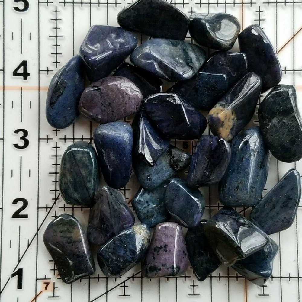 1 lb Tumbled Dumortierite Blue Moon Denim Quartz 80-100 Stones Gem Rock Specimen - Picture 6 of 6